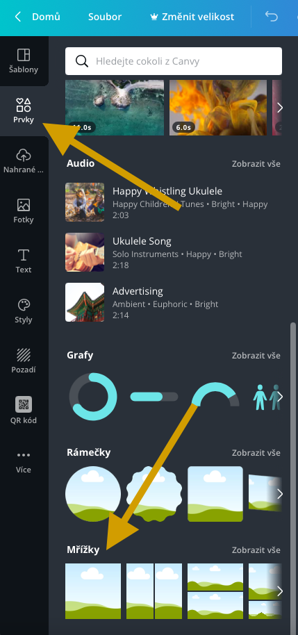 canva mřížka